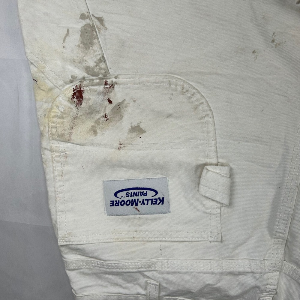 Dickies White Painter Carpenter Shorts Mens 36 Paint Splatter‎ Kelly-Moore - Picture 10 of 11